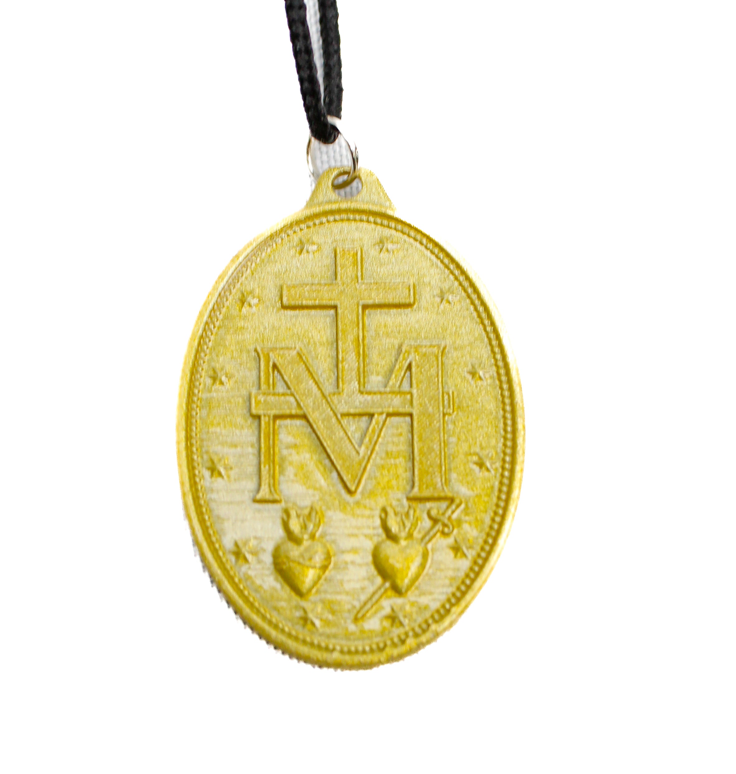 Medalha Milagrosa de Nossa Senhora das Graças de resina 3D