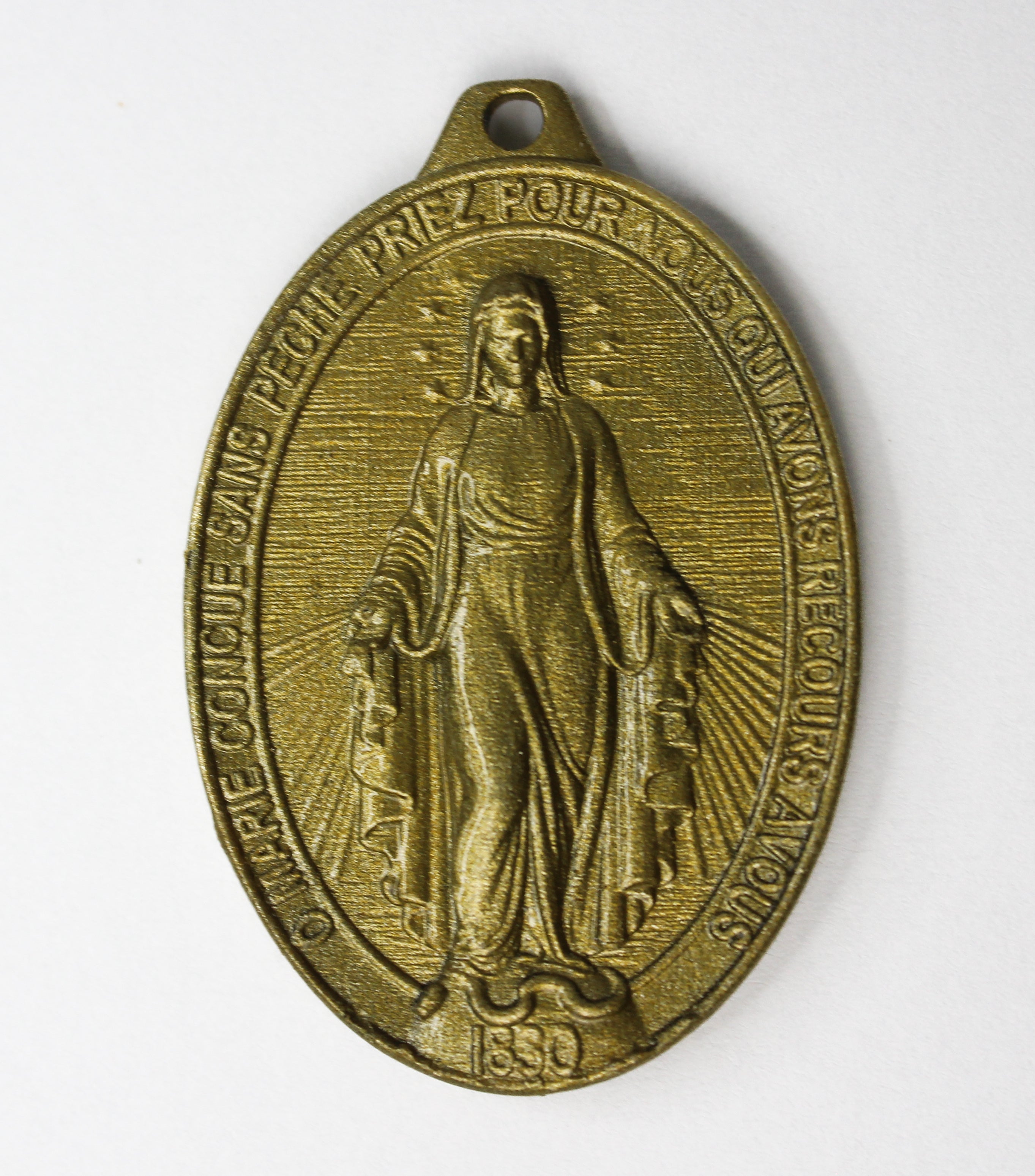Medalha Milagrosa de Nossa Senhora das  Graças de resina 3D