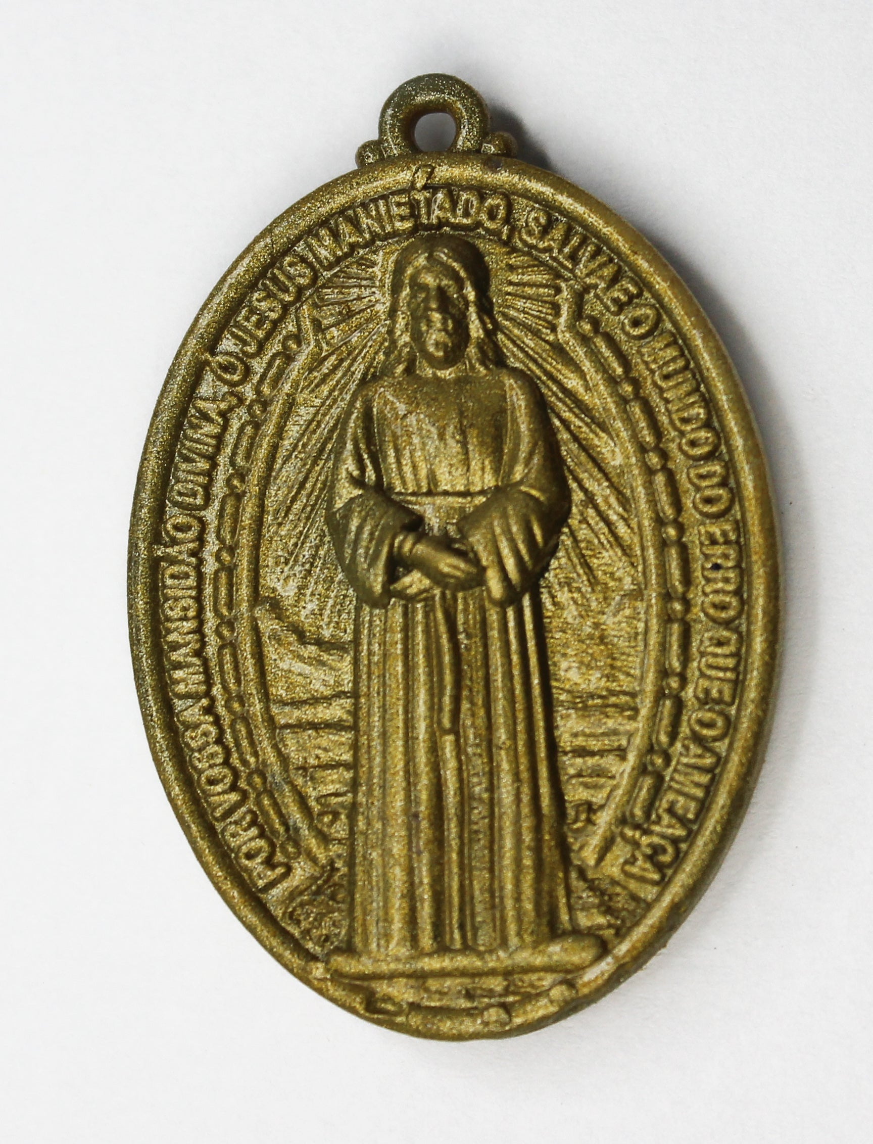 Medalha de Nossa Senhora das Lágrimas de resina 3D