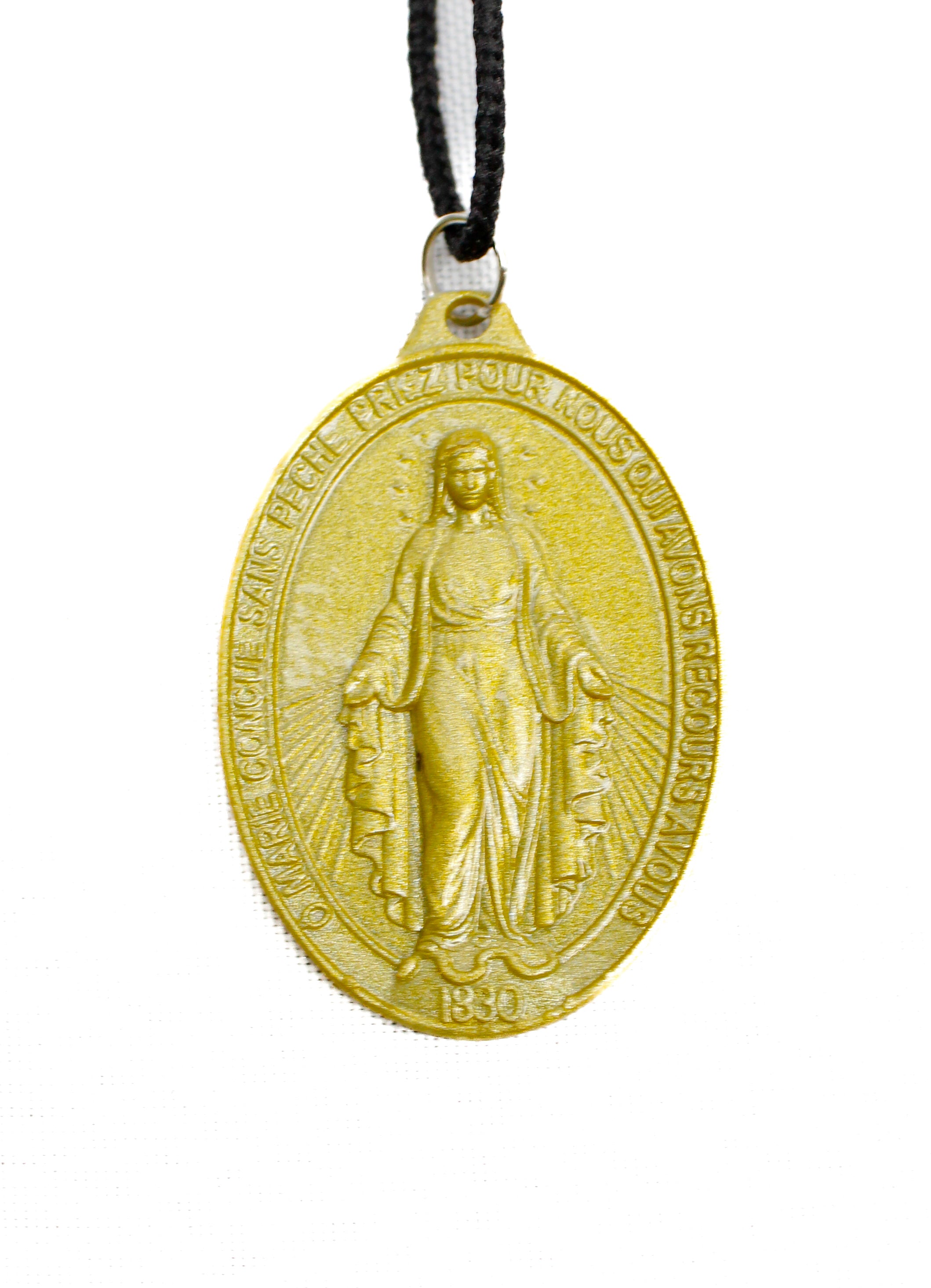 Medalha Milagrosa de Nossa Senhora das  Graças de resina 3D