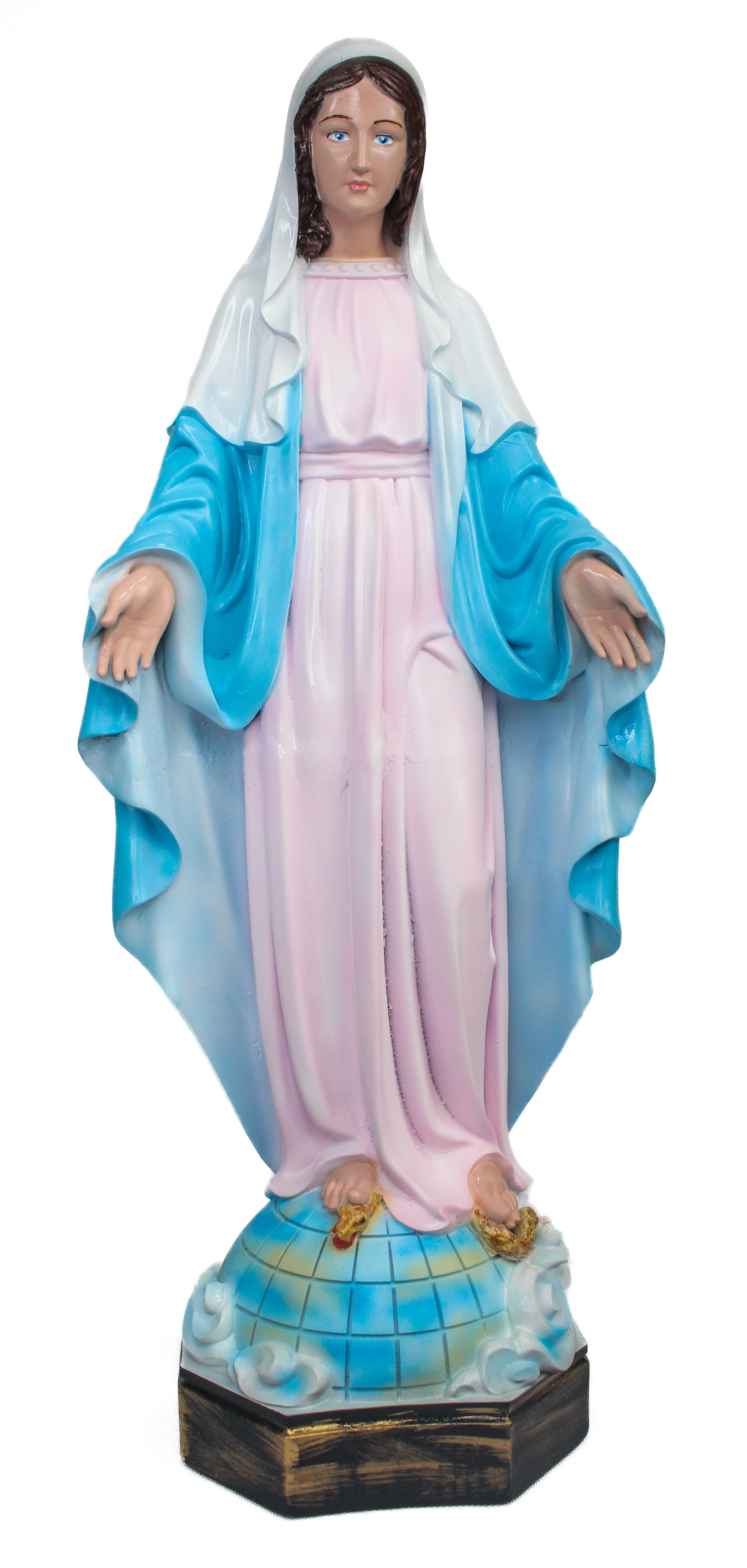 Imagem Nossa Senhora das Graças ( Madonna Miracolosa) Resina 3D de 30 cm